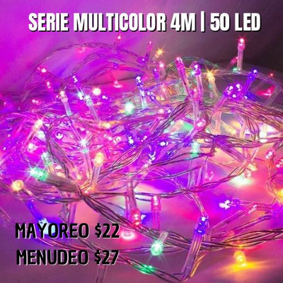 Serie De Foquitos Navidad Multicolor 4M, 50 LED ZSD-031