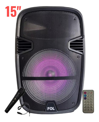 Bocina Bluetooth 15'' Con Microfono FOL FS-L1158A