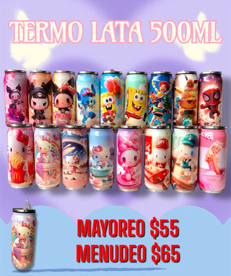 Termo Lata Con Diseños 500 Ml