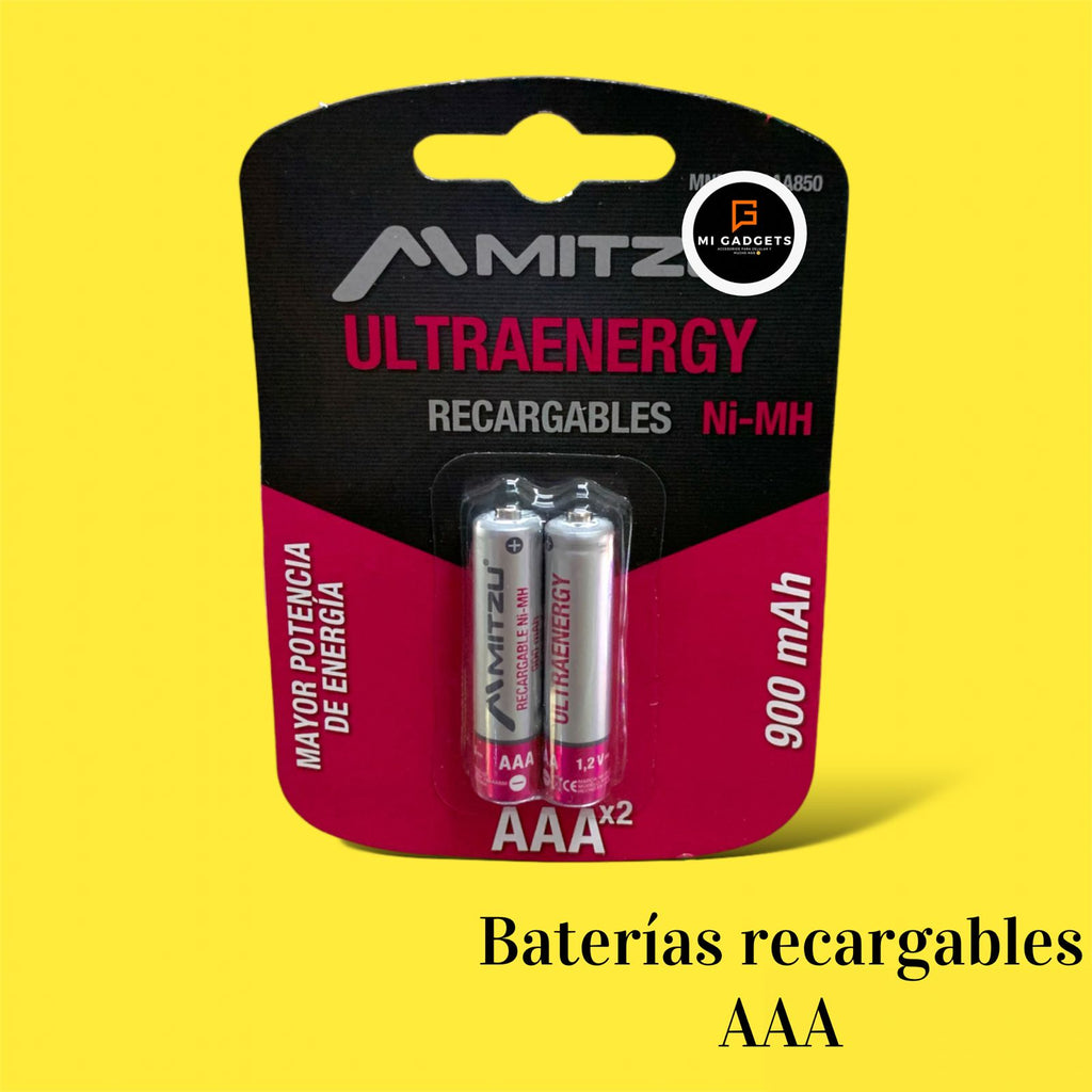 Pilas Recargables AAA 900 mAh