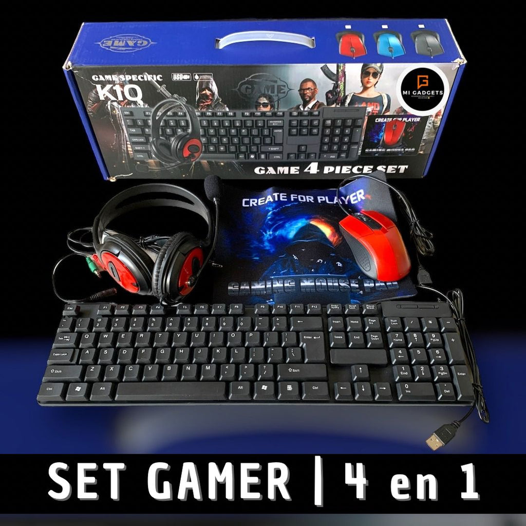 Kit Set Teclado Game 4 En 1