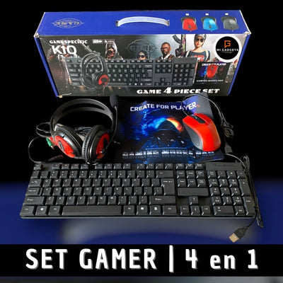 Kit Set Teclado Game 4 En 1