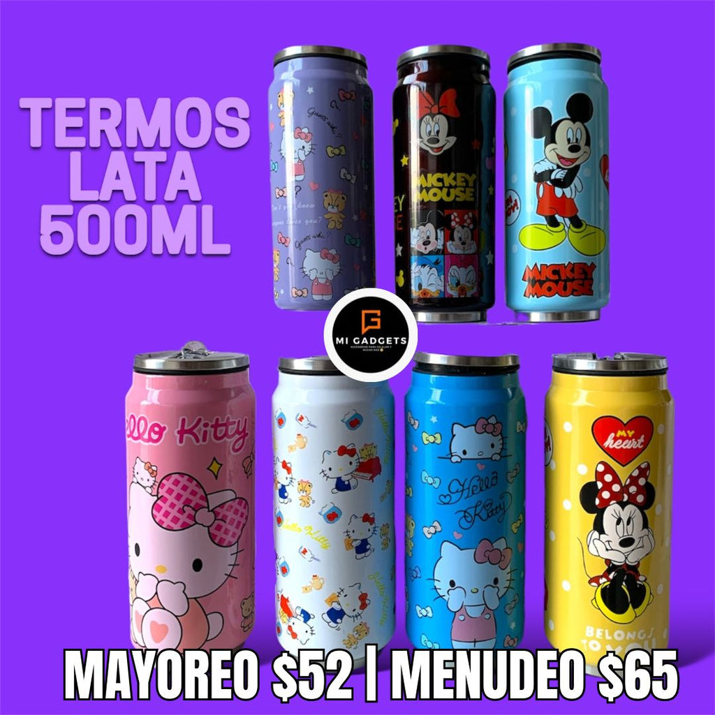 Termo Lata Con Diseños 500 Ml