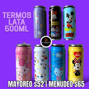 Termo Lata Con Diseños 500 Ml