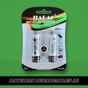 Pilas Baterias Recargables AA 600 mAh