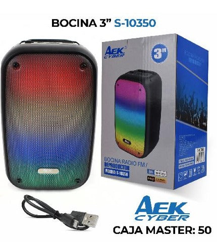 BOCINA BLUETOOTH 3" AEK CYBER 3" S-10350