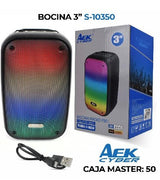 BOCINA BLUETOOTH 3" AEK CYBER 3" S-10350