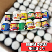 Set Pinturas Escolares Vinilicas 6pz