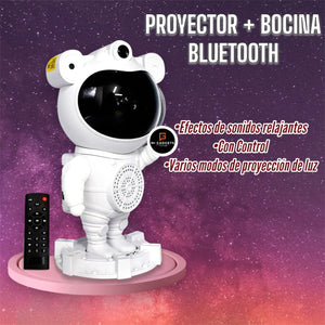 Lámpara Proyector Astronauta Con Control + Bocina Bluetooth BS-X06