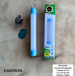 Lampara Tubo Barra LED Recargable De Emergencia  20W  EM23W20