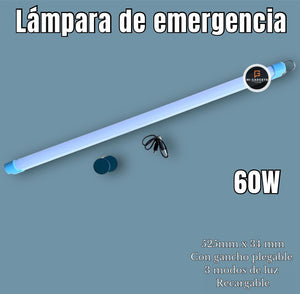 Lampara Tubo Barra Luz LED Recargable De Emergencia MLEM-301 60W