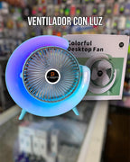 Ventilador Recargable + Luz RGB  FH-668