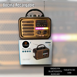 Bocina Radio Bluetooth Diseño Retro 219