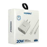 Cargador MOREKA P-202 20W 3.1A Puerto C Cable IP 1M