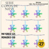 Serie De Foquitos Navidad Copos De Nieve Multicolor ZSD-092