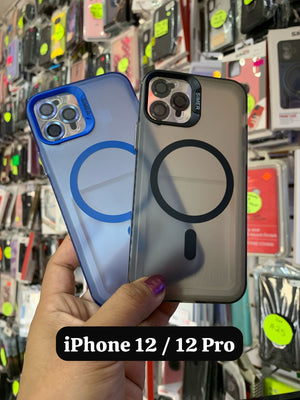 FUNDA USO RUDO SEMITRANSPARENTE PARA IPHONE 12 / IPHONE 12 PRO