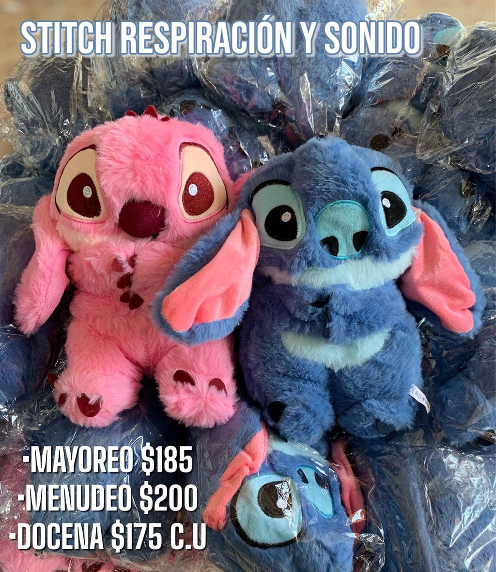 Peluche Stitch Con Respiración Y Sonido Relajante