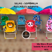 Silla + Sombrilla Plegable Infantil