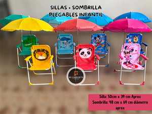 Silla + Sombrilla Plegable Infantil