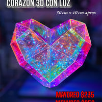 Corazon 3D Con Luz