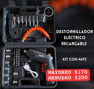 Destornillador Electrico Recargable Desarmador 47PZ