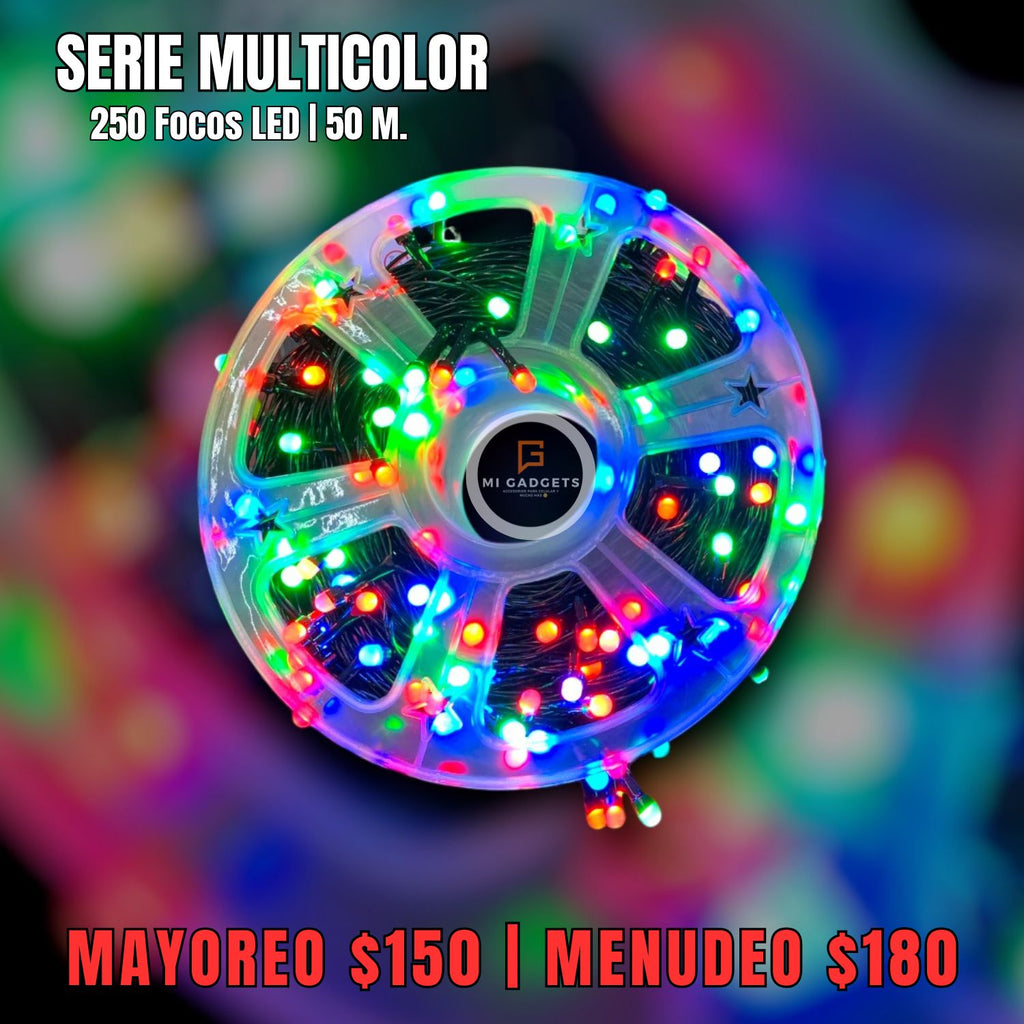 Serie De Foquitos Multicolor 250 Focos LED | 50M