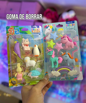 Kit Set Goma De Borrar Diseños