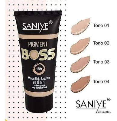 PIGMENT BOSS SANIYE MAQUILLAJE LIQUIDO BB 8 IN 1