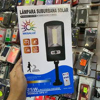 Lampara Solar Con Sensor De Movimiento Y Control 25W