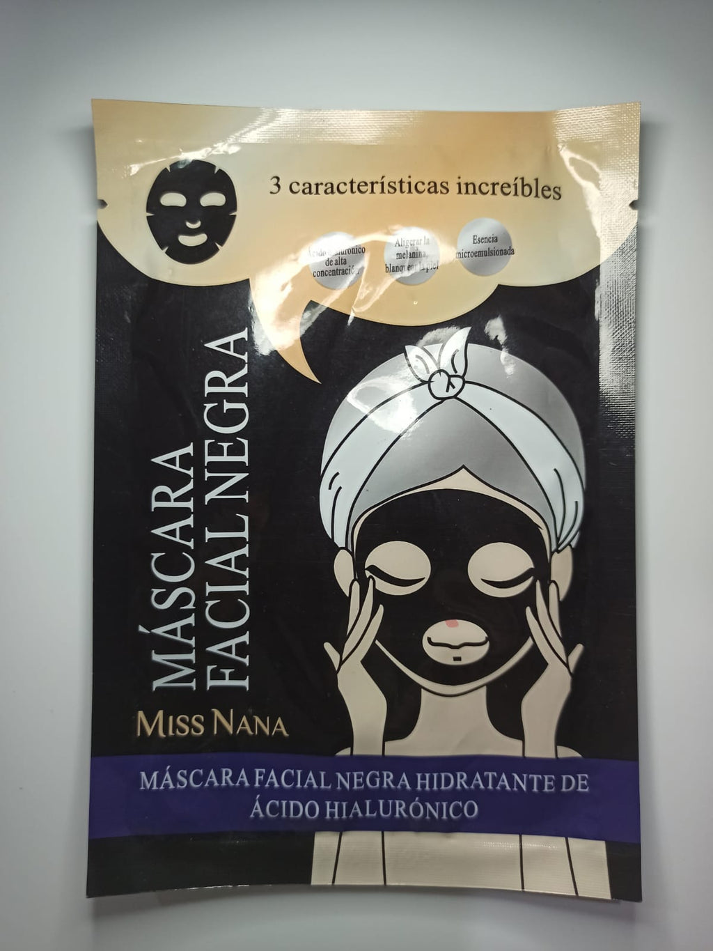 MASCARILLA NEGRA DE ACIDO HIALURONICO