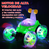 CARRO 360 ACROBACIAS CON CONTROL REMOTO LUZ Y SONIDO