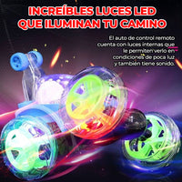 CARRO 360 ACROBACIAS CON CONTROL REMOTO LUZ Y SONIDO