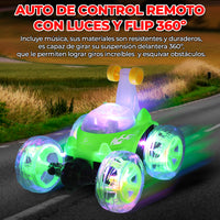 CARRO 360 ACROBACIAS CON CONTROL REMOTO LUZ Y SONIDO